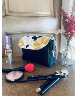 Trousse à maquillage Jade "Flowers Jaune"