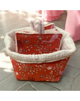 Panier + 10 lingettes "Rouge"