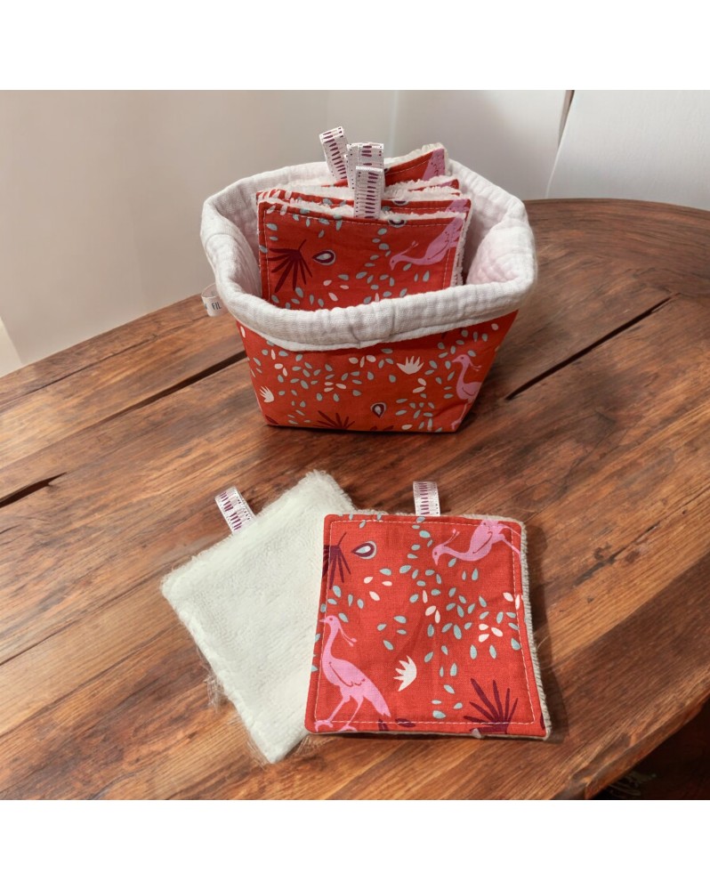 Panier + 10 lingettes "Rouge"