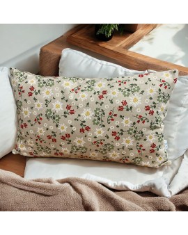 Coussin rectangulaire "Fleurs des champs"