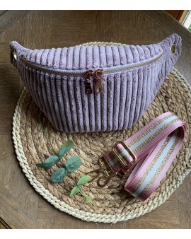 Sac Banane Zoé "Velours mauve"