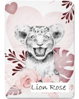 Couverture de lit "Lion Rose"