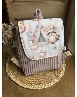 Sac à dos Basile "Animaux bois Boho"