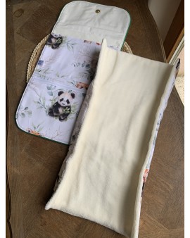 Pochette à langer + serviette "Panda & Koala"