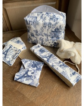 Coffret Trousse de Toilette Livia & ses accessoires "Paris Rétro"