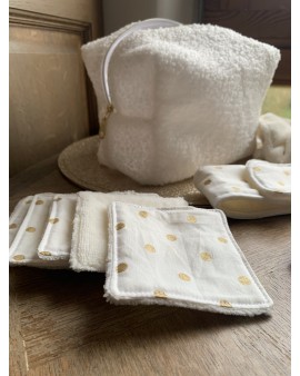 Coffret Trousse de Toilette Livia & ses accessoires "Bouclette Ecru"