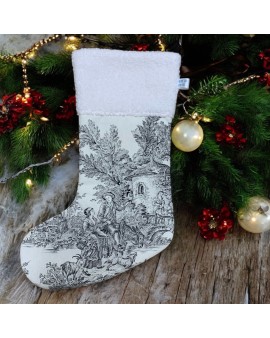 Botte de Noël Toile de Jouy...