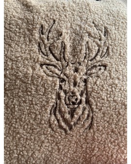 Coussin Bouclette Ourson Cerf