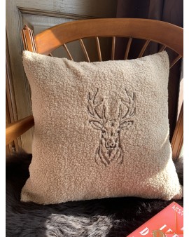 Coussin Bouclette Ourson Cerf