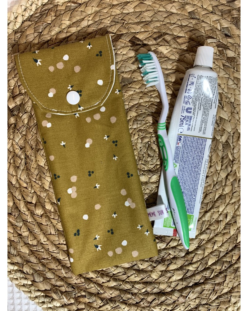 Pochette à brosse à dents "Jaune Moutarde"