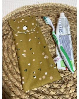 Pochette à brosse à dents "Jaune Moutarde"