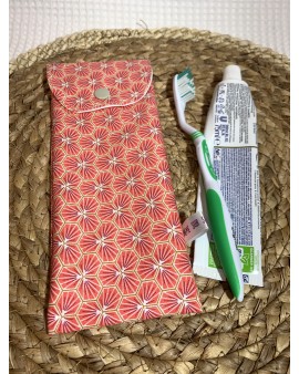 Pochette à brosse à dents "Rose Géométrique"