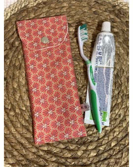 Pochette à brosse à dents "Rose Géométrique"