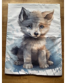 Couverture de lit bébé "Louveteau"