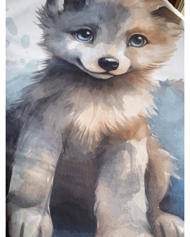 Couverture de lit bébé "Louveteau"