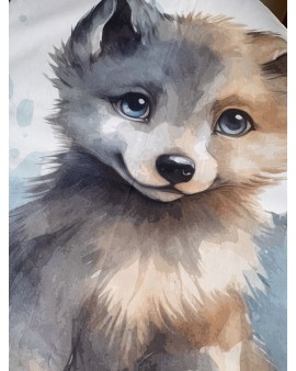 Couverture de lit bébé "Louveteau"
