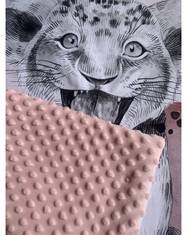 Couverture de lit bébé "Lion Rose"