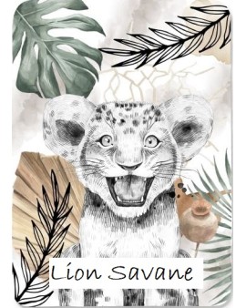 Couverture de lit bébé "Lion Savane"