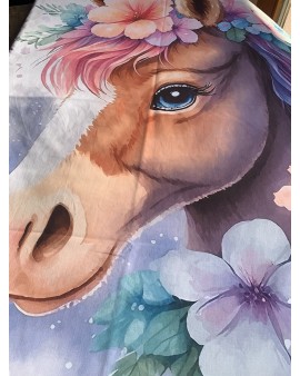 Couverture de lit bébé "Cheval"