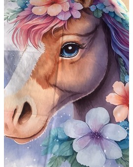 Couverture de lit bébé "Cheval"