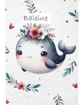 Couverture de lit bébé "Baleine"