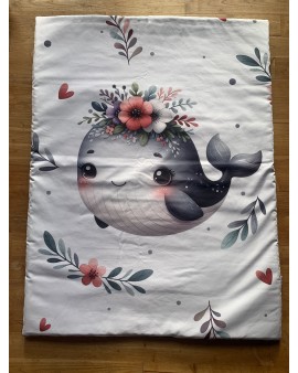 Couverture de lit bébé "Baleine"