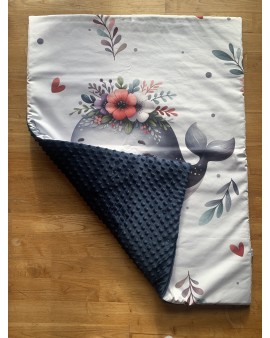 Couverture de lit bébé "Baleine"