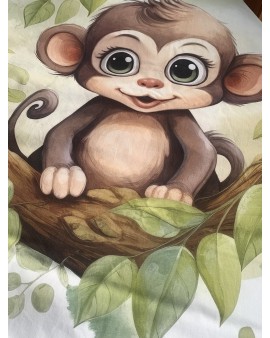 Couverture de lit bébé "Singe"