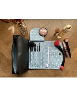 Trousse à maquillage Jade "Feuilles Rouges"