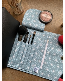 Trousse à maquillage Jade "Feuilles Rouges"