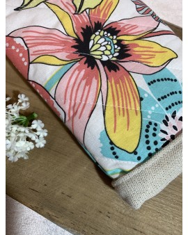 Pochette à livre de poche "Grosses fleurs"