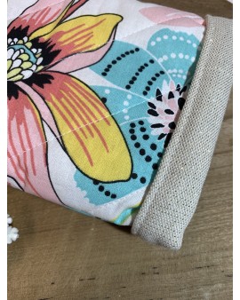 Pochette à livre de poche "Grosses fleurs"