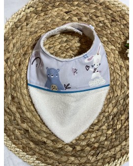 Bavoir Bandana "Lapin Bleu"