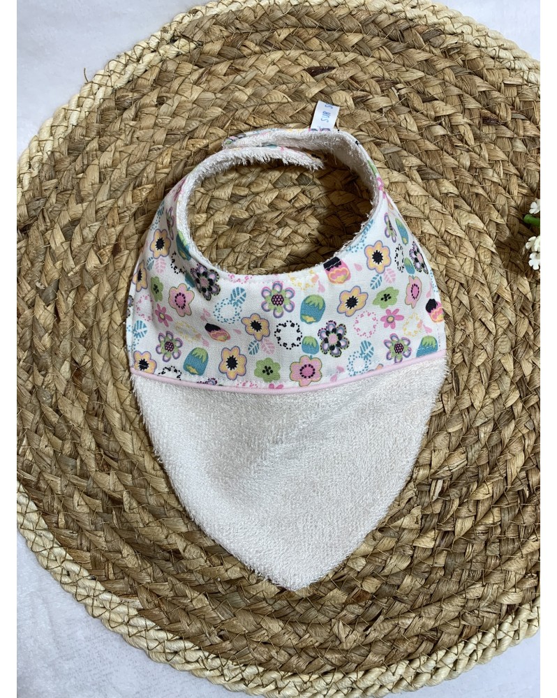Bavoir Bandana "Fleurs"