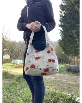 Sac à main Léa "Coquelicots"