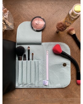 Trousse à maquillage Jade "Bleue"