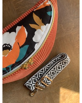 Sac Banane Zoé "Velours Corail"