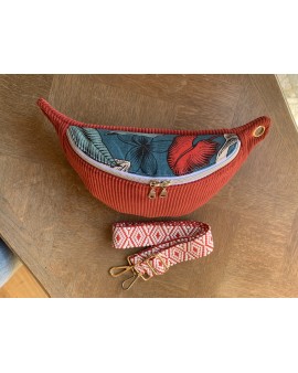 Sac Banane Zoé "Velours Rouge Brique"