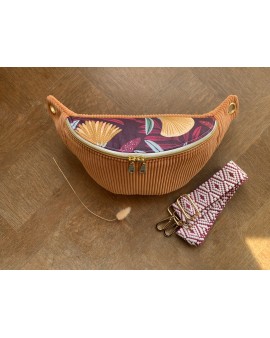 Sac Banane Zoé "Velours Abricot"