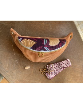 Sac Banane Zoé "Velours Abricot"