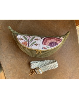 Sac Banane Zoé "Velours Vert Printemps"