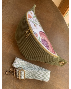 Sac Banane Zoé "Velours Vert Printemps"