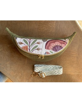 Sac Banane Zoé "Velours Vert Printemps"