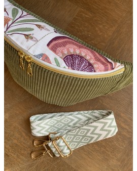 Sac Banane Zoé "Velours Vert Printemps"