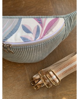 Sac Banane Zoé "Velours Bleu Ciel"