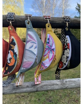 Sac Banane Zoé "Velours Bleu Ciel"