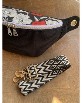 Sac Banane Zoé "Velours Noir"