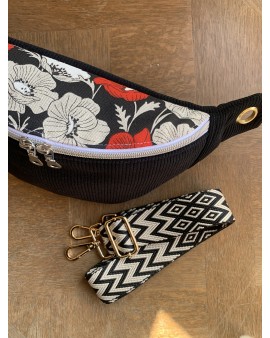 Sac Banane Zoé "Velours Noir"
