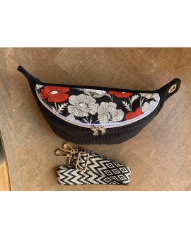 Sac Banane Zoé "Velours Noir"