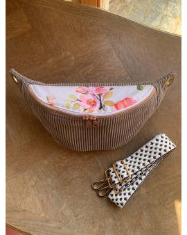Sac Banane Zoé "Velours Taupe"